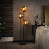 Vloerlampen - Vloerlamp Ada 3 - lichts Gekleurd Glas - Dimehouse