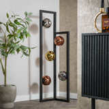 Vloerlampen - Industriële Vloerlamp Ada 5 - lichts Gekleurd Glas Hoek - Dimehouse