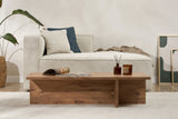 Salontafels - Rechthoekige salontafel dennenhout melamine - 120x45x30 cm - Portland - Dimehouse