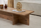 Salontafels - Rechthoekige salontafel dennenhout melamine - 120x45x30 cm - Portland - Dimehouse