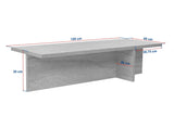Salontafels - Rechthoekige salontafel walnoot melamine - 120x45x30 cm - Portland - Dimehouse