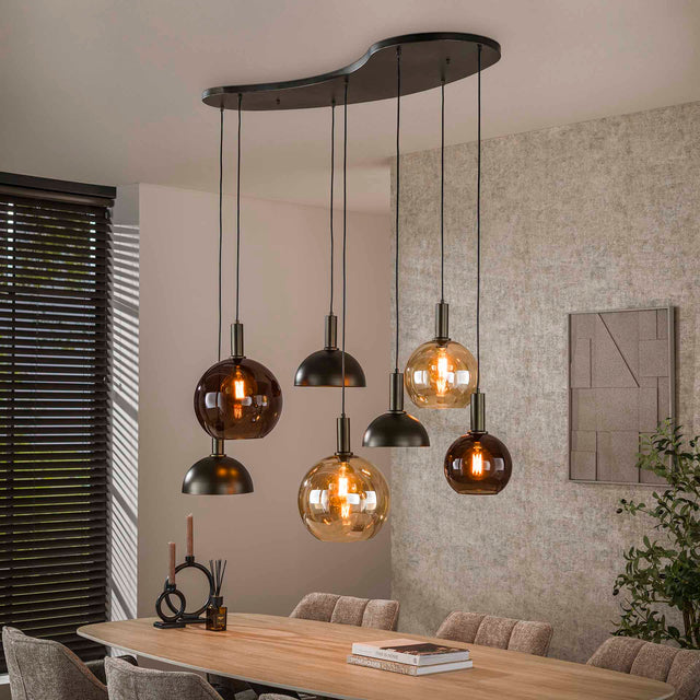 Hanglampen - Cluster Hanglamp Sienna 7 - lichts Bruin - Dimehouse