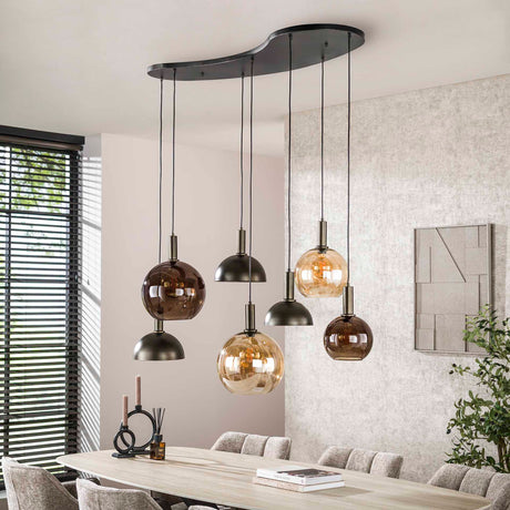 Hanglampen - Cluster Hanglamp Sienna 7 - lichts Bruin - Dimehouse