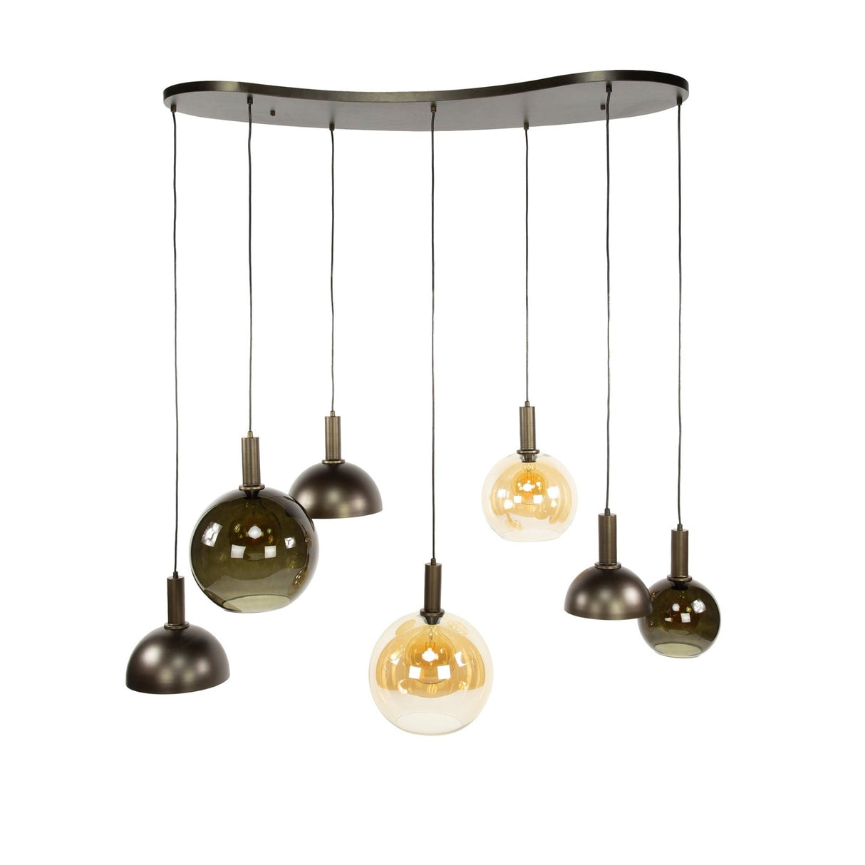 Hanglampen - Cluster Hanglamp Sienna 7 - lichts Bruin - Dimehouse