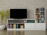 TV Meubels - TV Meubel Set Dolunay Wit Melamine 164,4x91,3x25 cm - Dimehouse