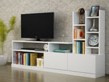 TV Meubels - TV Meubel Set Dolunay Wit Melamine 164,4x91,3x25 cm - Dimehouse