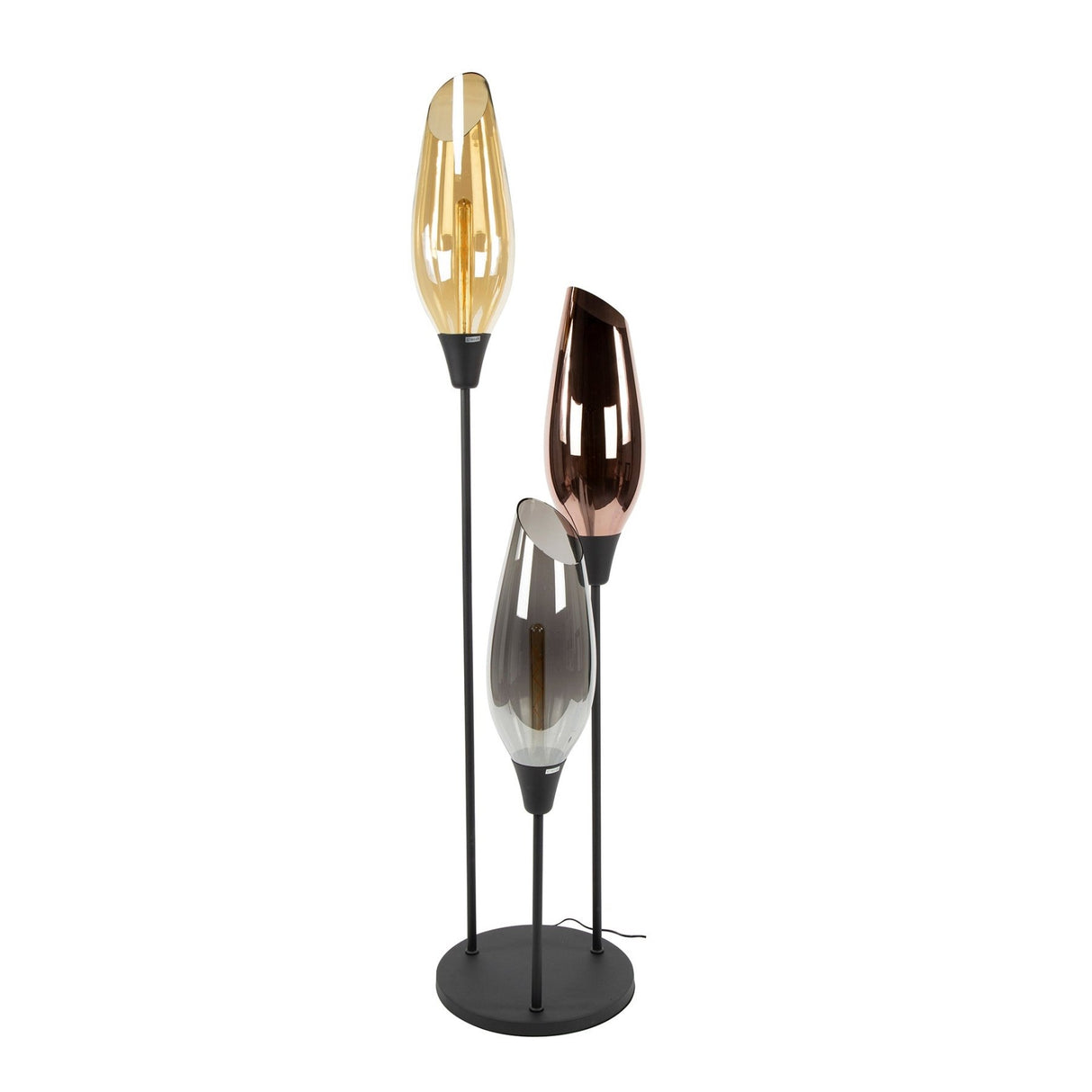 Vloerlampen - Moderne Vloerlamp Coco 3 - lichts gekleurd glas - Dimehouse