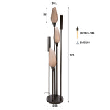 Stehlampe Cocoon 5-hellbraun gefrostet