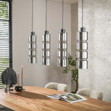 Hanglampen - Hanglamp Kik 4 - lichts cylinder glas - Dimehouse