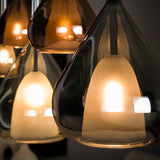 Hanglampen - Moderne Hanglamp Noxen 5 - lichts Gekleurd Glas - Dimehouse