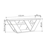 TV Meubels - TV Meubel Pipralla Antraciet Melamine 110x40x30 cm - Dimehouse