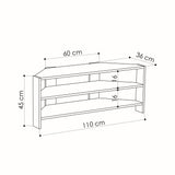 TV Meubels - TV Meubel Thales Wit Melamine 110x45x36 cm - Dimehouse
