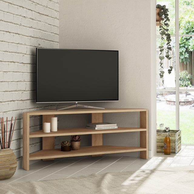 TV Meubels - TV Meubel Thales Eik Melamine 114x45x36 cm - Dimehouse