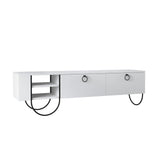 TV Meubels - TV Meubel Norfolk Wit Melamine 150x44x36 cm - Dimehouse