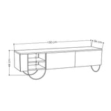 TV Meubels - TV Meubel Norfolk Wit Melamine 150x44x36 cm - Dimehouse