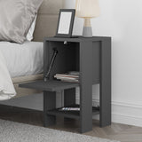 Nachtkastjes - Nachtkastje Ema Antraciet Melamine 30x55x30 cm - Dimehouse