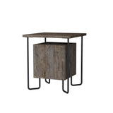 Nachtkastjes - Nachtkastje Acres Donkerbruin Melamine 40x45x40 cm - Dimehouse