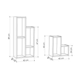 Boekenkasten - Modulaire vakkenkast eiken melamine Sule 42x89x20 cm - Dimehouse