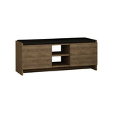 Schoenenkasten - Schoenenkast Donker Eiken Melamine - zes vakken - 110x43x37 cm - Zulla - Dimehouse