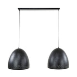 Hanglampen - Industriële Hanglamp Kylian 2 - lichts Metaal Zwart - Dimehouse