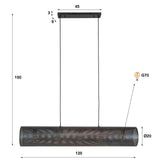 Hanglampen - Hanglamp Knox 5 - lichts mesh zwart - Dimehouse