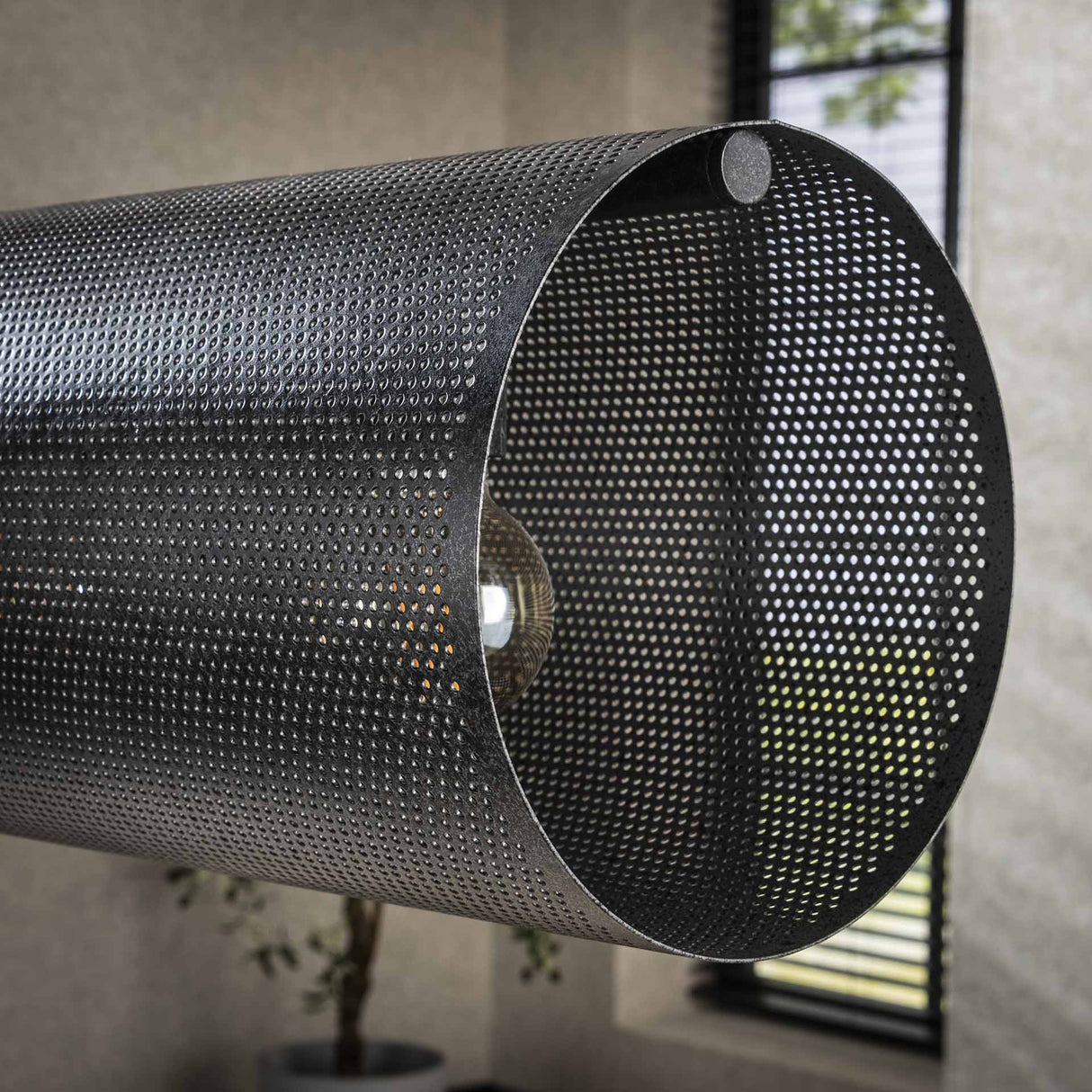Hanglampen - Hanglamp Knox 7 - lichts XL mesh zwart - Dimehouse
