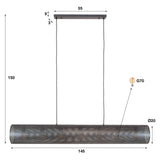 Hanglampen - Hanglamp Knox 7 - lichts XL mesh zwart - Dimehouse