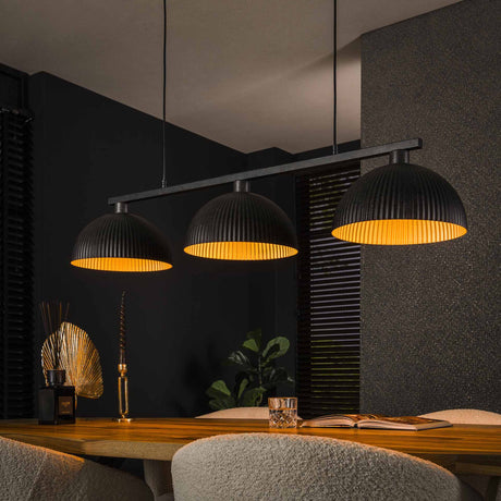 Hanglampen - Hanglamp Melo 3 - lichts metaal zwart - Dimehouse