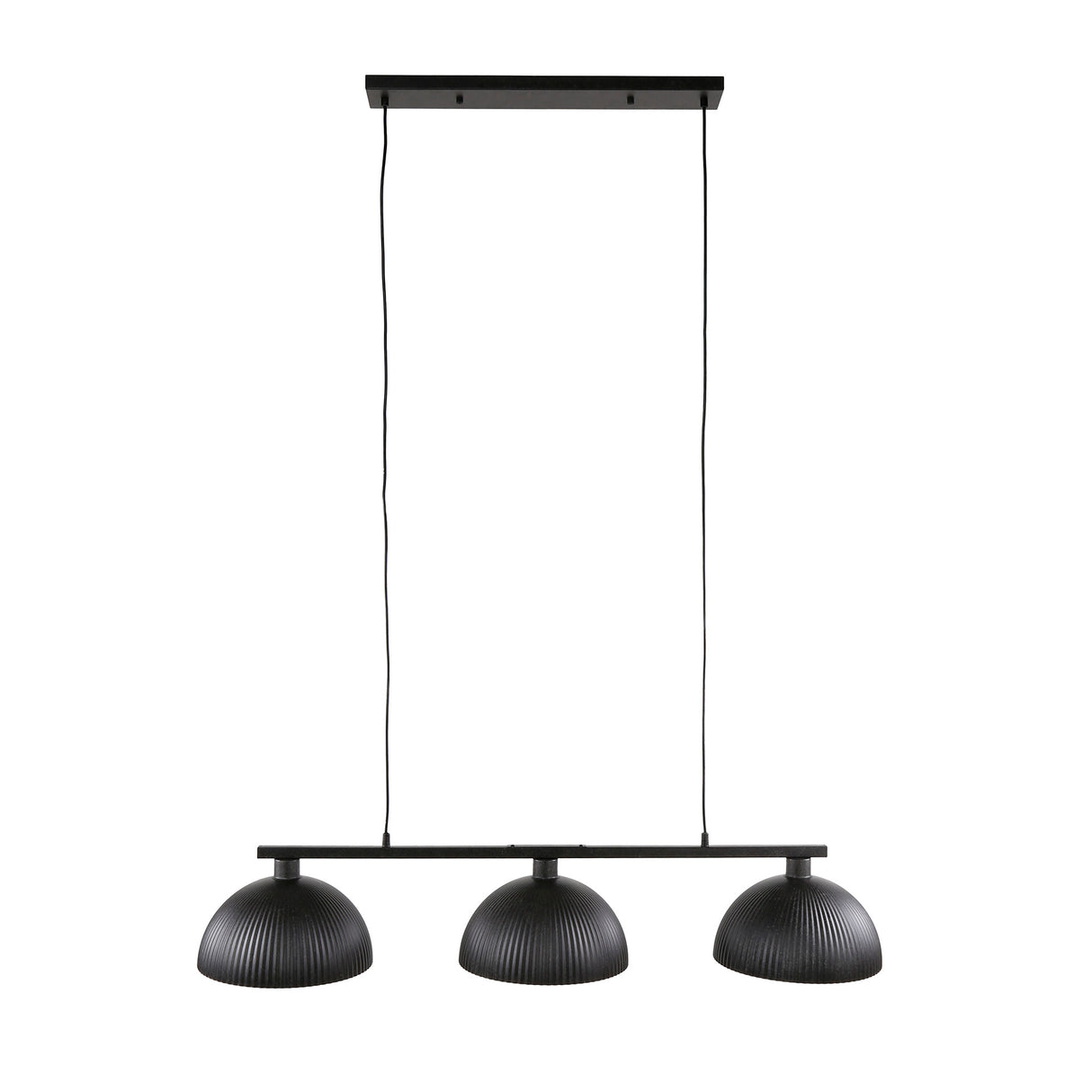 Hanglampen - Hanglamp Melo 3 - lichts metaal zwart - Dimehouse