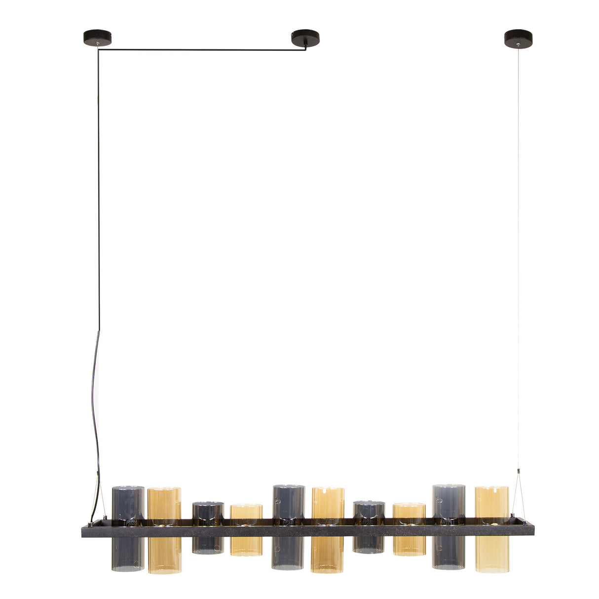 Hanglampen - Hanglamp Khai 10 - lichts cilinder gemixt glas - Dimehouse