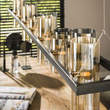 Hanglampen - Hanglamp Khai 14 - lichts cilinder gemixt glas - Dimehouse