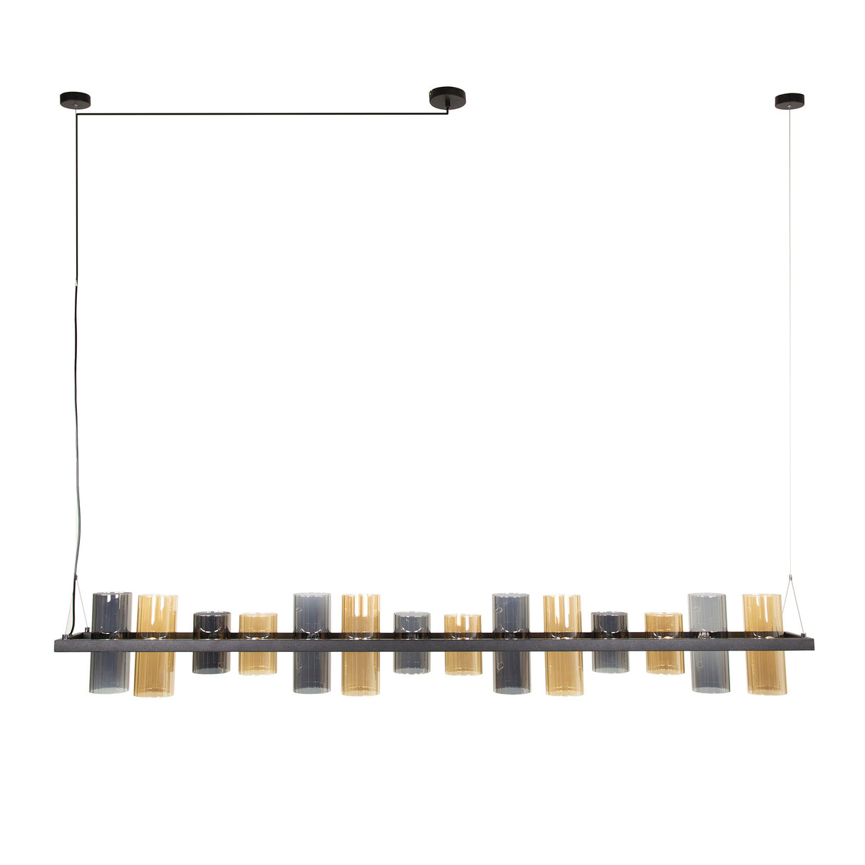 Hanglampen - Hanglamp Khai 14 - lichts cilinder gemixt glas - Dimehouse
