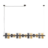 Hanglampen - Hanglamp Khai 14 - lichts cilinder gemixt glas - Dimehouse