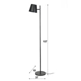 Stehleuchte Sienna DH Interior Anthrazit LxBxH 61x32x25 Metall Weiß Fotogrößenangabe