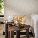 Vloerlampen - Vloerlamp Dain UP L Amberkleurig glas - Dimehouse