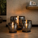 Vloerlampen - Vloerlamp Dain UP L Chroomkleurig glas - Dimehouse