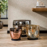 Vloerlampen - Vloerlamp Dain UP L Chroomkleurig glas - Dimehouse