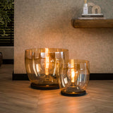Vloerlampen - Vloerlamp Dain UP XXL Amberkleurig glas - Dimehouse