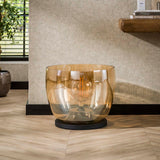 Vloerlampen - Vloerlamp Dain UP XXL Amberkleurig glas - Dimehouse