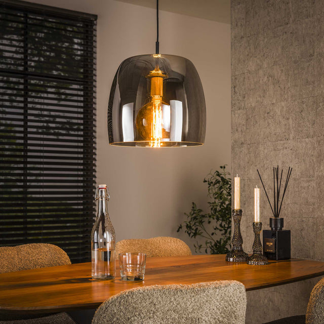 Hanglampen - Hanglamp Dain 1 - lichts chroomkleurig glas - Dimehouse