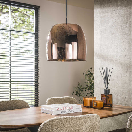Hanglampen - Hanglamp Dain 1 - lichts koperkleurig glas - Dimehouse