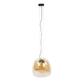 Hanglampen - Hanglamp Dain 1 - lichts XL amberkleurig glas - Dimehouse