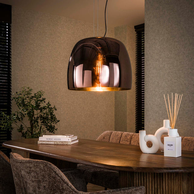 Hanglampen - Hanglamp Dain 1 - lichts XL koperkleurig glas - Dimehouse