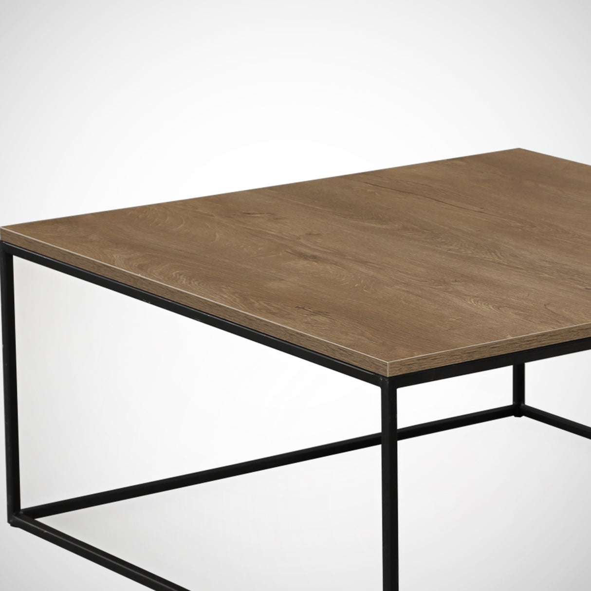 Salontafels - Vierkante salontafel Houtlook Melamine - 75x75 cm - Pola - Dimehouse