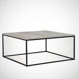Salontafels - Vierkante salontafel grijs Melamine - 75x75 cm - Pola - Dimehouse