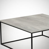 Salontafels - Vierkante salontafel grijs Melamine - 75x75 cm - Pola - Dimehouse