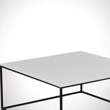 Salontafels - Vierkante salontafel wit Melamine - 75x75 cm - Pola - Dimehouse