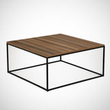 Salontafels - Vierkante salontafel Walnoot - 75x75 cm - Pola - Dimehouse