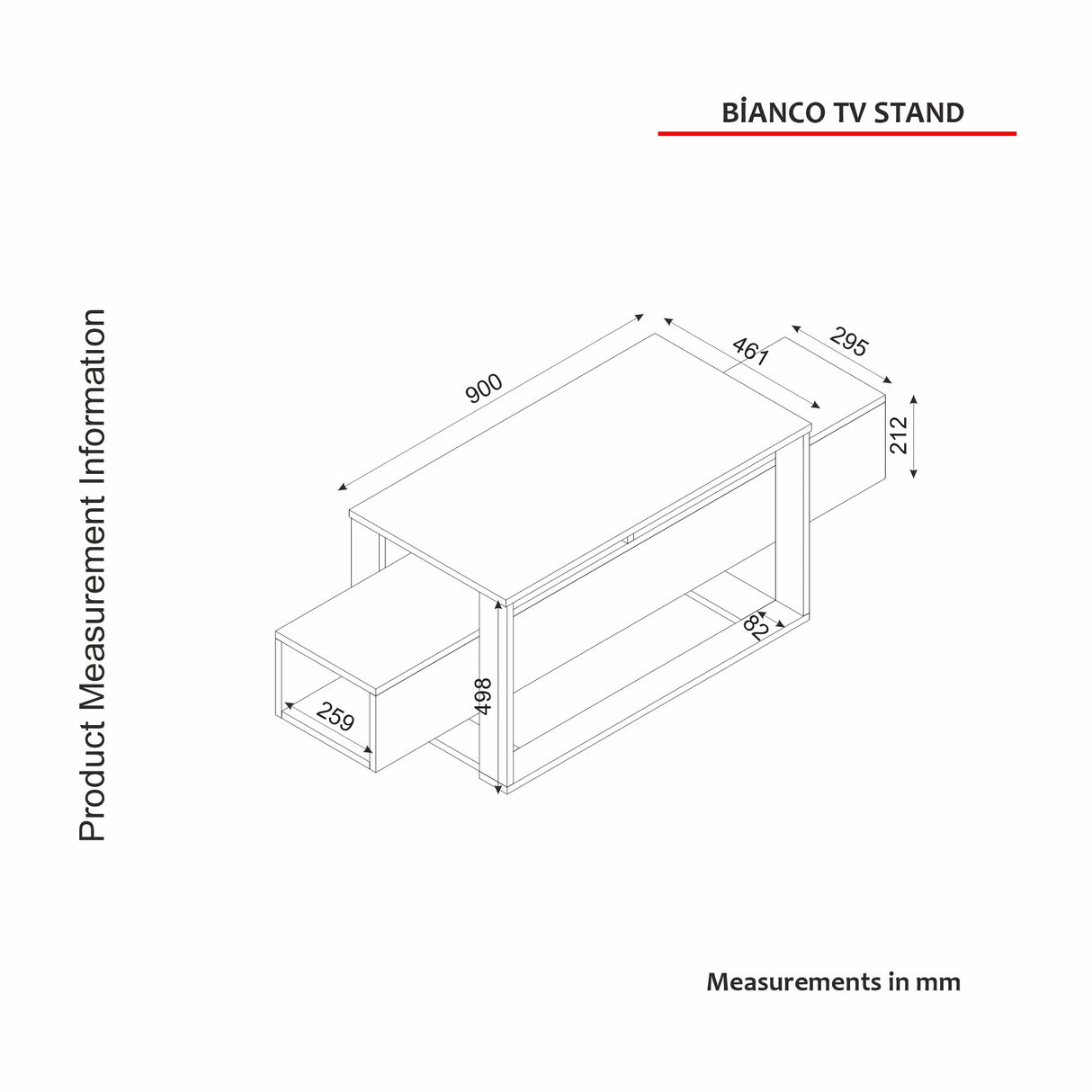 TV Meubels - TV Meubel Bianco Zwart Goud Melamine 160x49,8x46,1 cm - Dimehouse