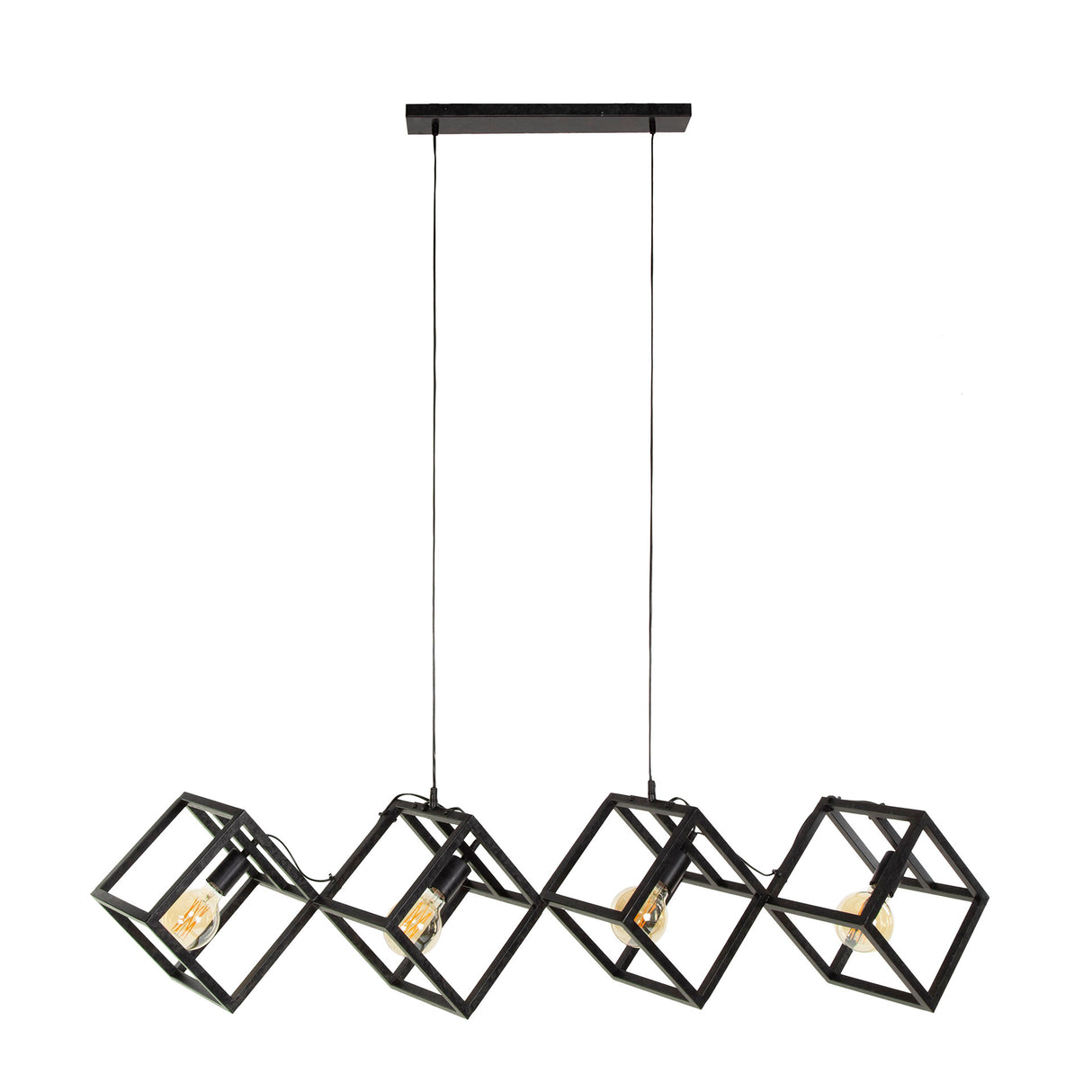 Hanglampen - Hanglamp Drew 4 - lichts kubus zwart - Dimehouse